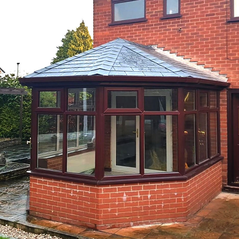 brown conservatory tiled roof